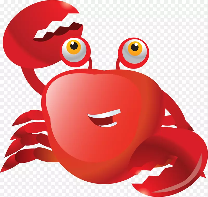 红色卡通螃蟹