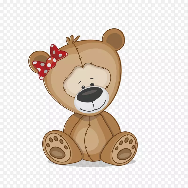 棕色卡通可爱小熊