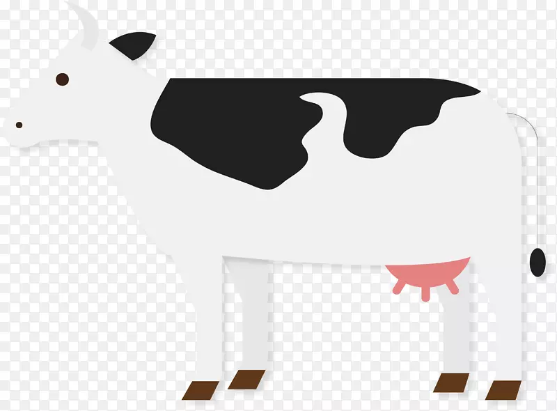 畜牧业奶牛插画设计