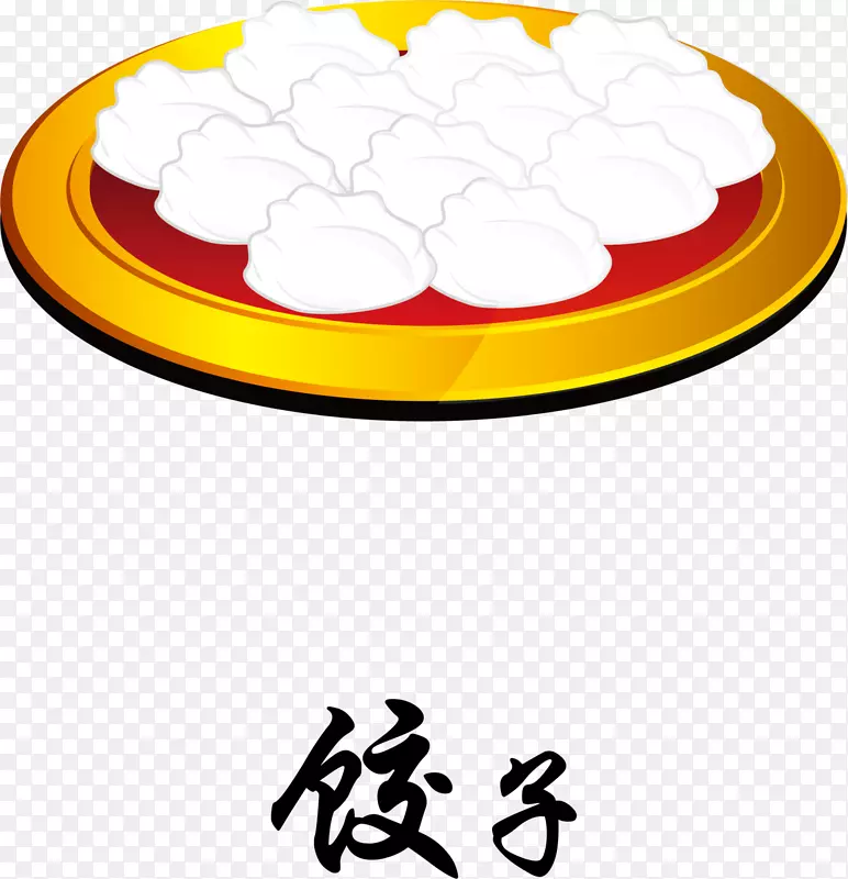 新年白色团圆饺子