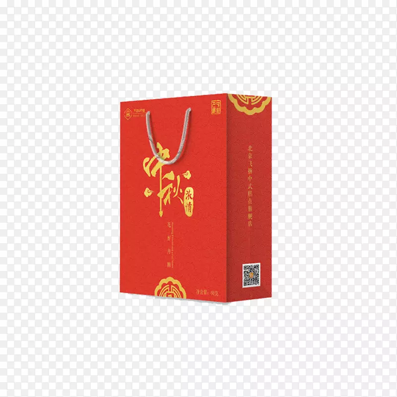 中秋红色月饼礼盒