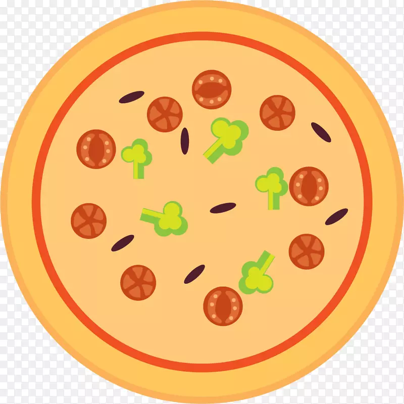 圆形香菇芝士披萨