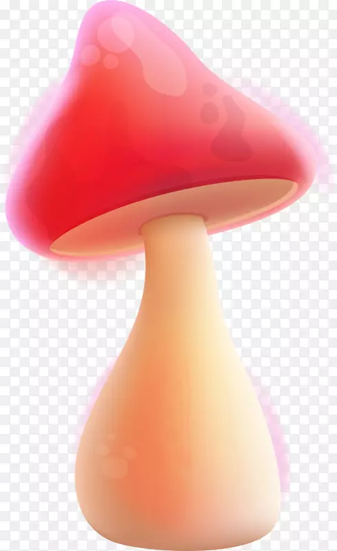 红色水彩蘑菇