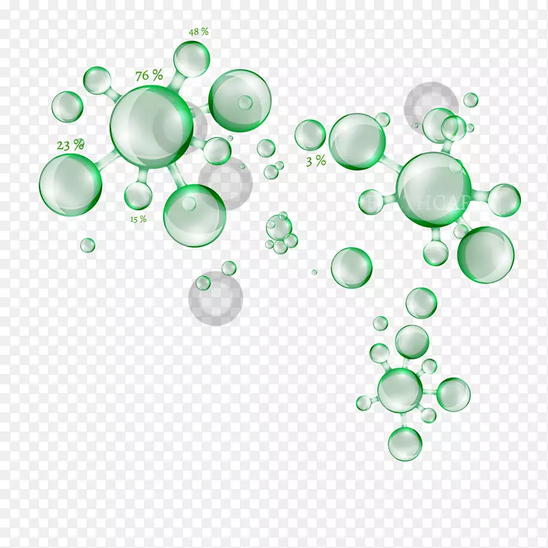 绿色卡通气泡矢量图