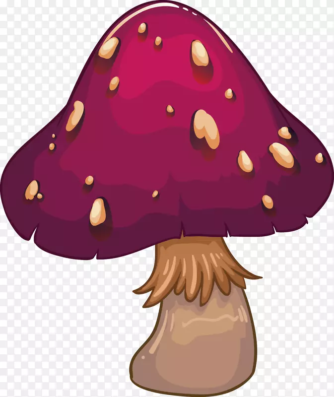 紫色蘑菇矢量