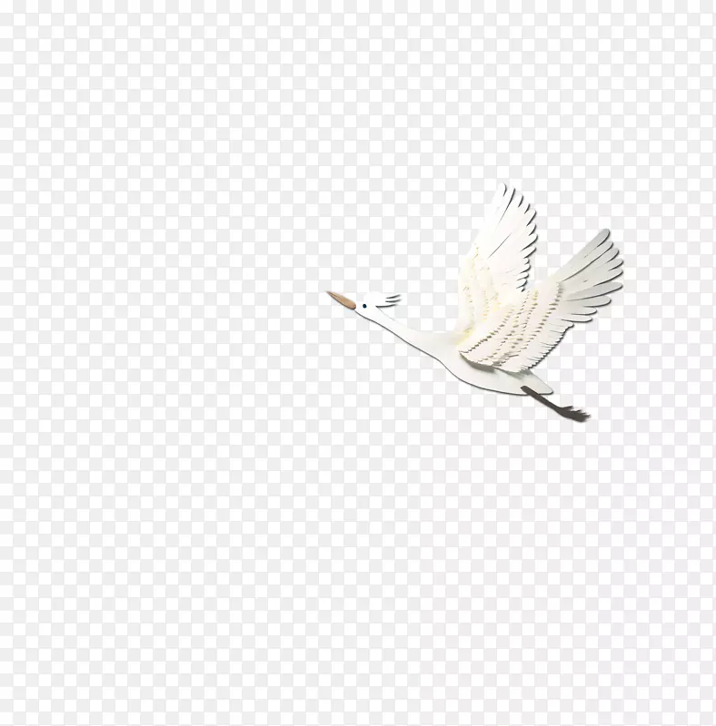 创意手绘白色飞翔的仙鹤