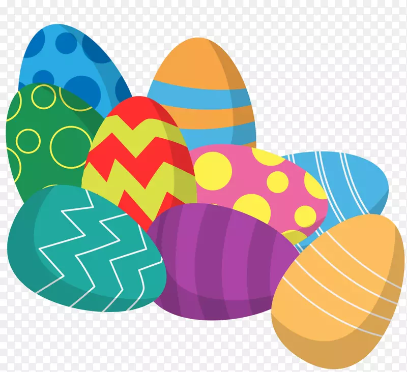 复活节多彩各式彩蛋