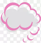 粉色云形对话框