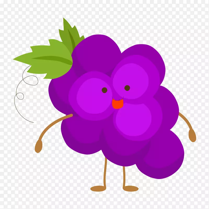 紫色的葡萄设计矢量图