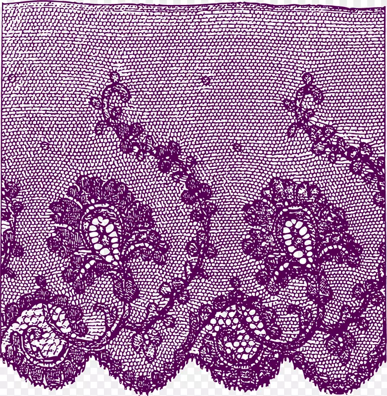 紫色描边矢量印花