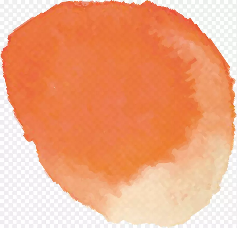 橙色矢量水彩墨迹图