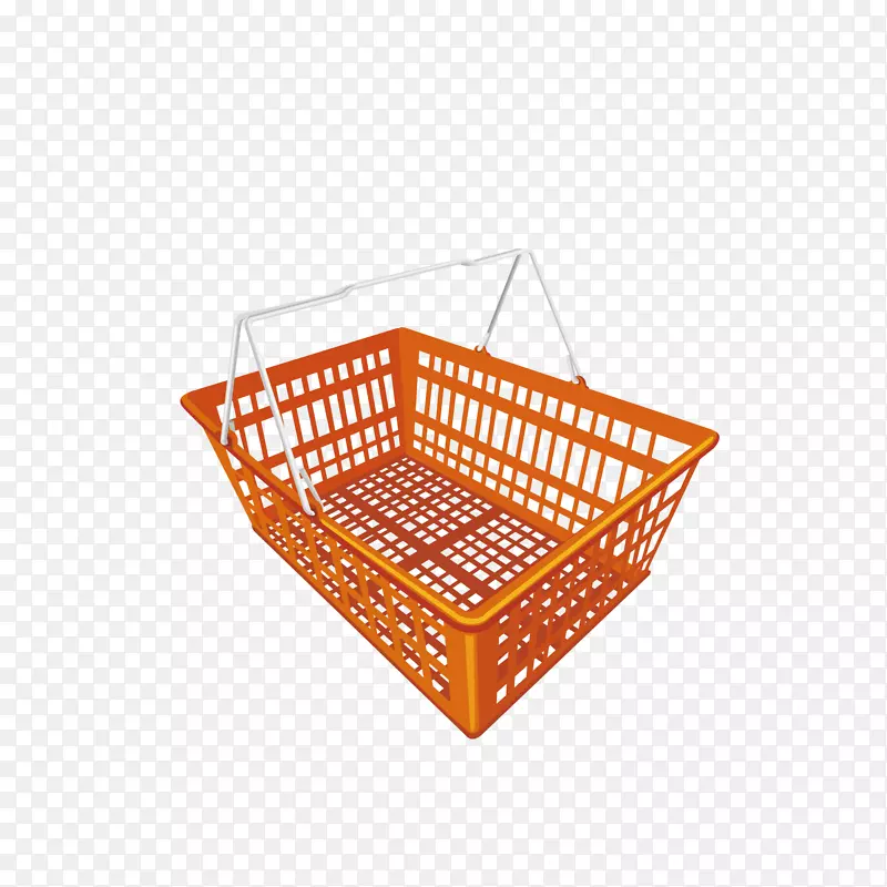 超市购物篮矢量图