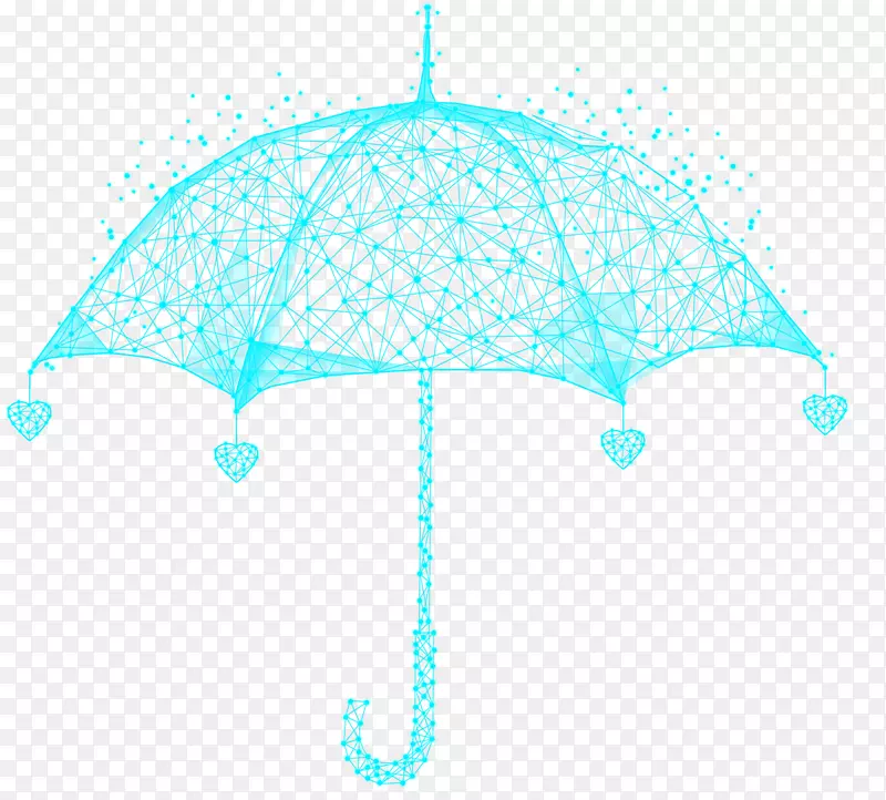 科技感雨伞装饰图案
