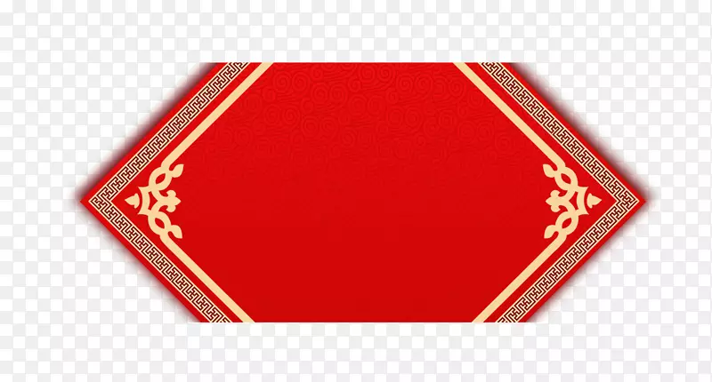 红色背景菱形空白板PNG