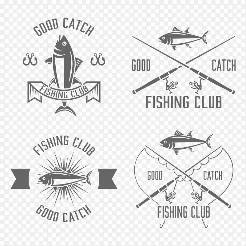 钓鱼标志与渔具