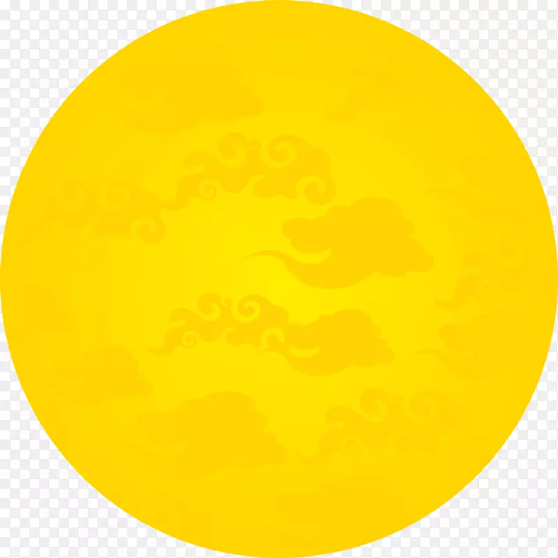 黄色圆环祥云图片