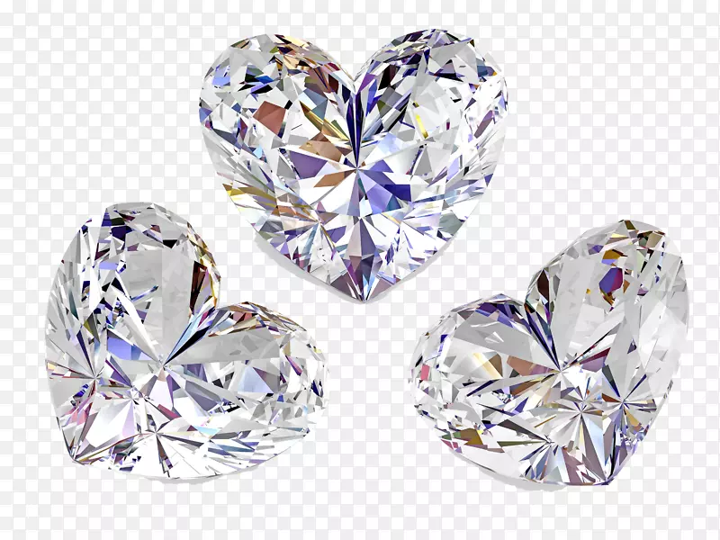 耀眼钻石女性珠宝心形素材图片
