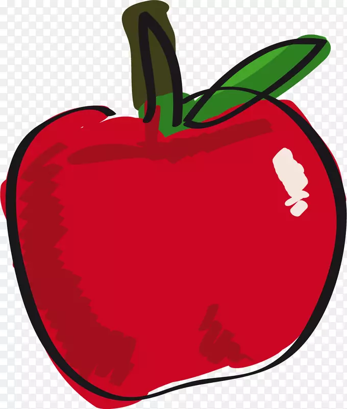 卡通简约美食装饰广告设计苹果