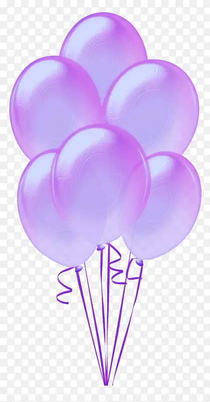 紫色贴玻璃气球素材免抠