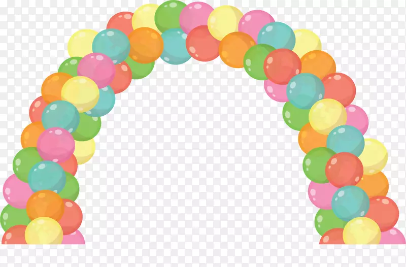 彩色气球节日拱门