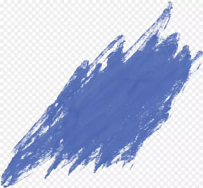 蓝色水彩涂鸦笔刷