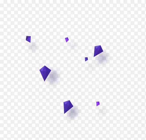 紫色手绘悬浮几何