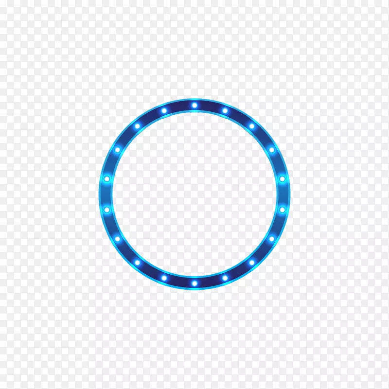 蓝色圆圈霓虹框灯
