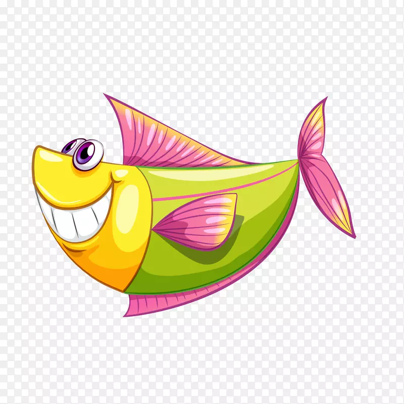 彩色的卡通小鱼设计