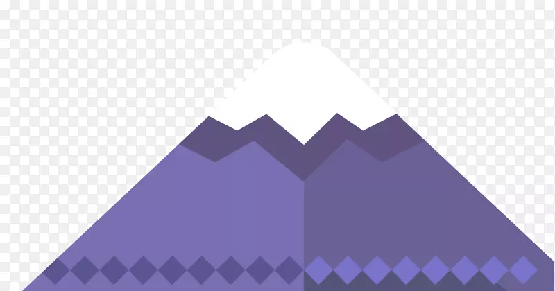 卡通紫色大山装饰图案