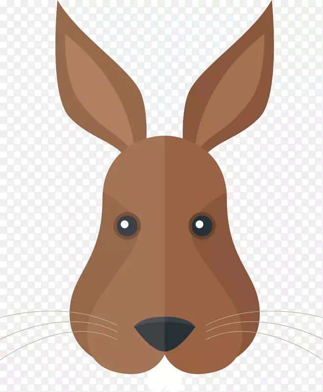 手绘卡通动物兔子头像设计素材