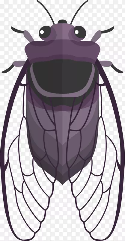 紫色大型变异昆虫