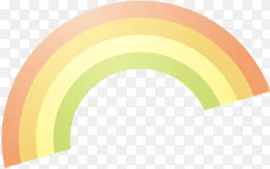 手绘半圆形创意彩虹