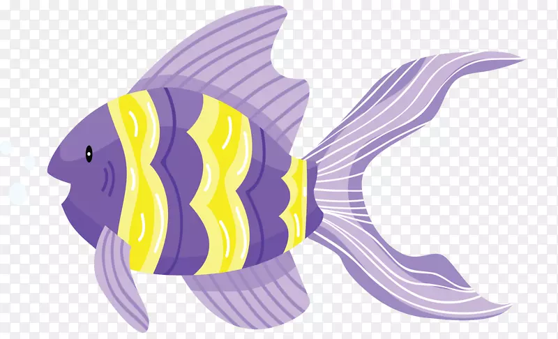 大海里美丽的紫色小鱼