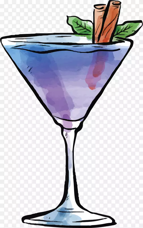 蓝紫色夏天鸡尾酒