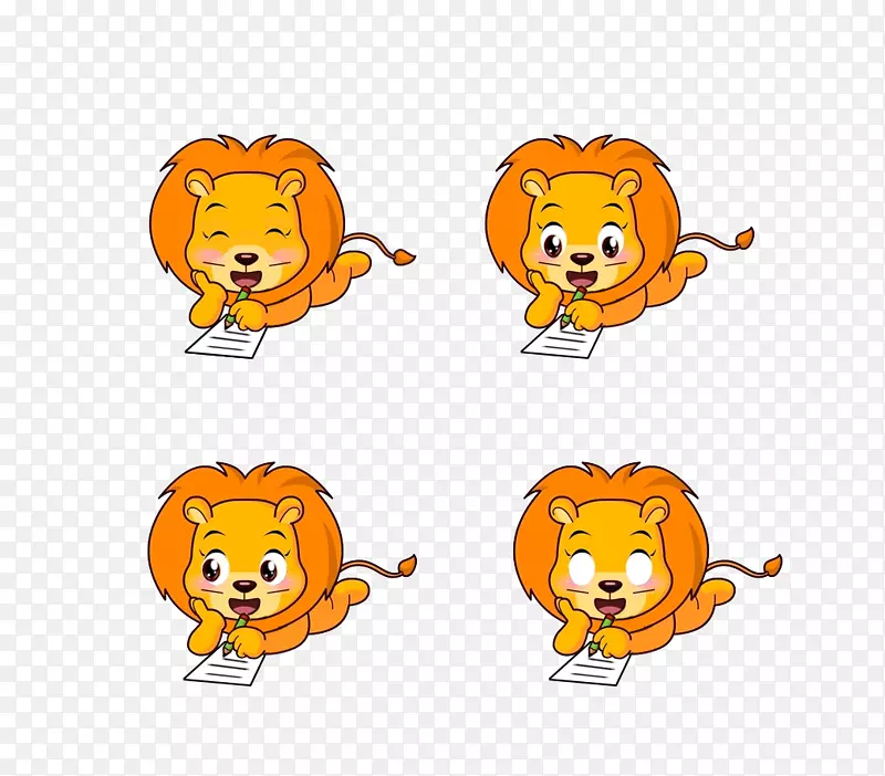 卡通狮子动物图片