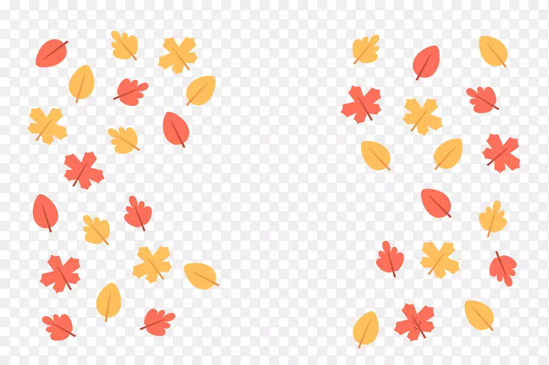 漂浮秋季叶子矢量图