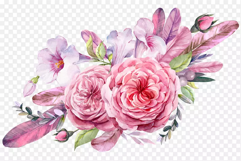 粉色花团锦簇PNG