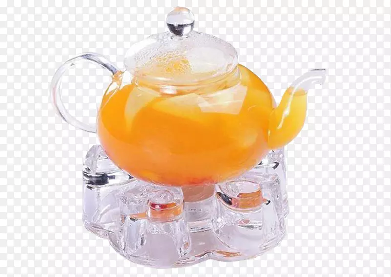 橙色的鲜果茶