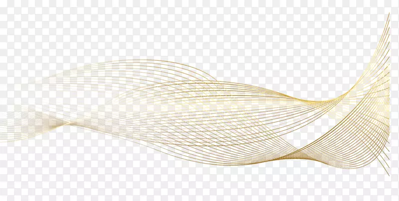 金色漂浮线形装饰PNG