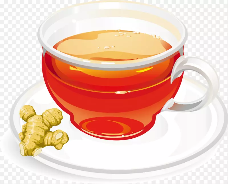 生姜红茶卡通设计