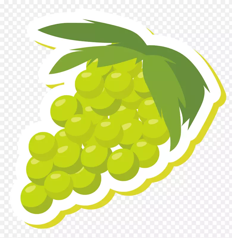 绿色矢量水晶葡萄