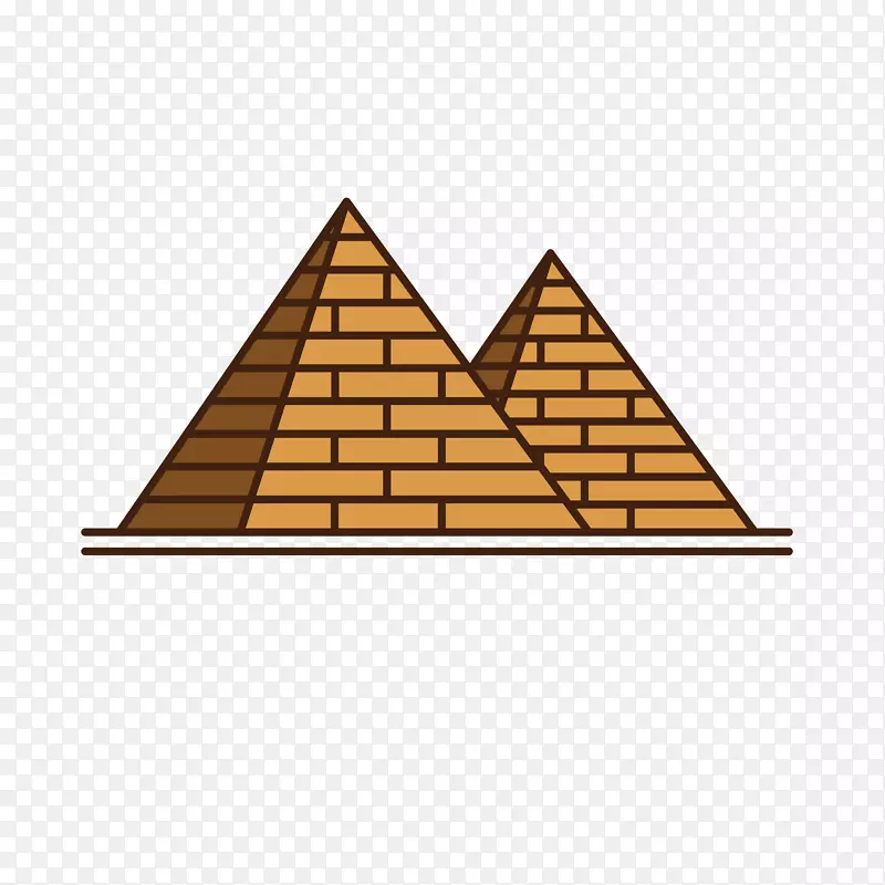 金色金字塔矢量素材