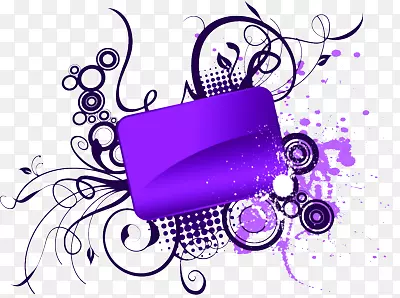 紫色缤纷活跃点缀
