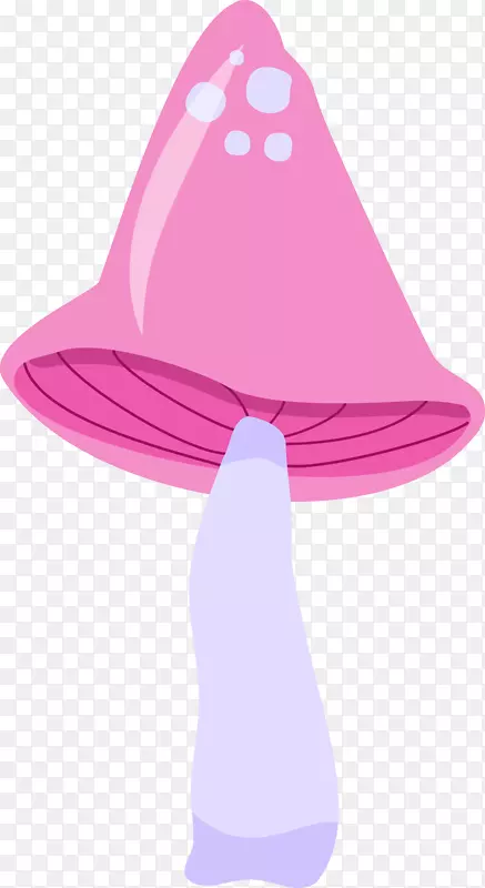 粉色卡通蘑菇元素