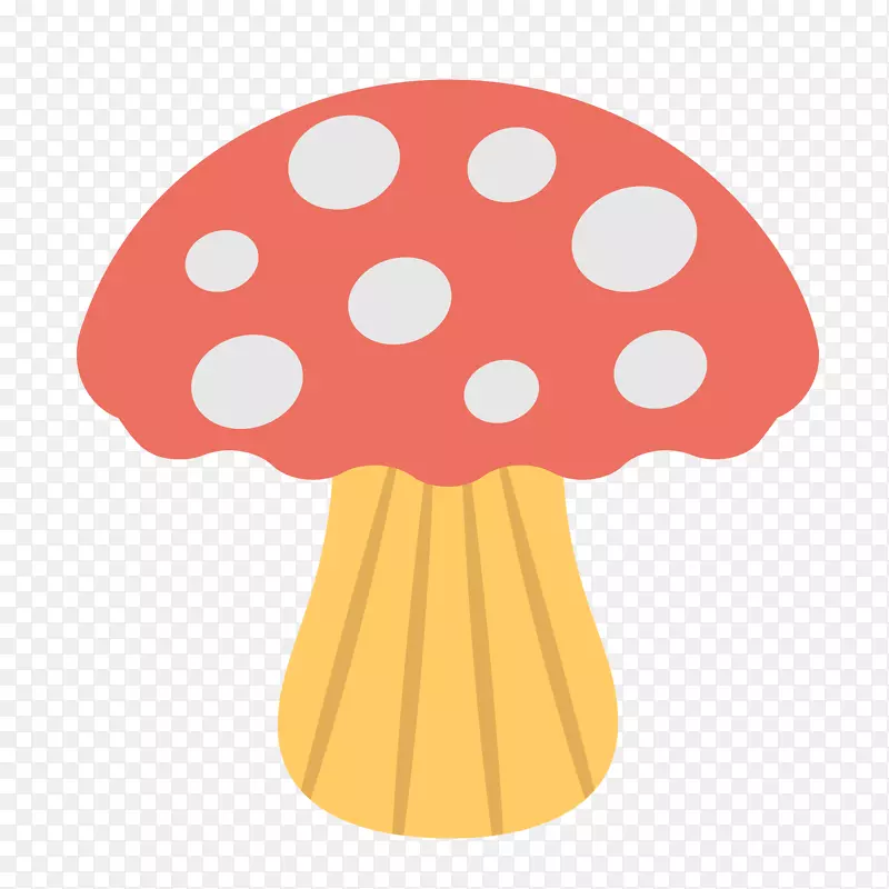 矢量扁平斑点蘑菇