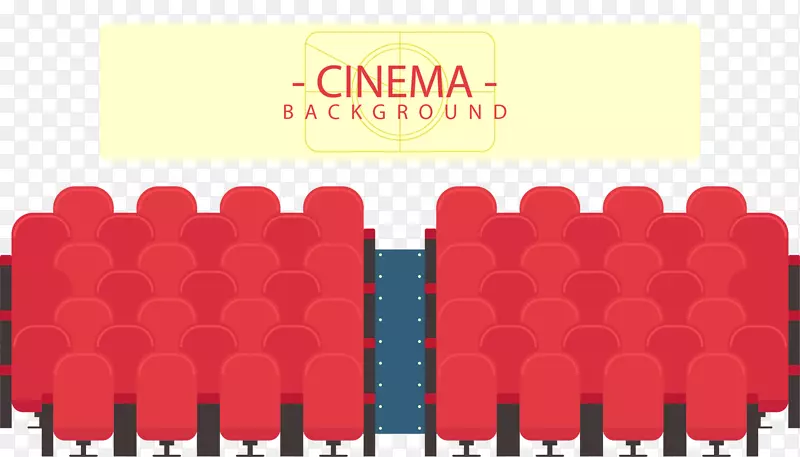 电影院舒适红色座椅