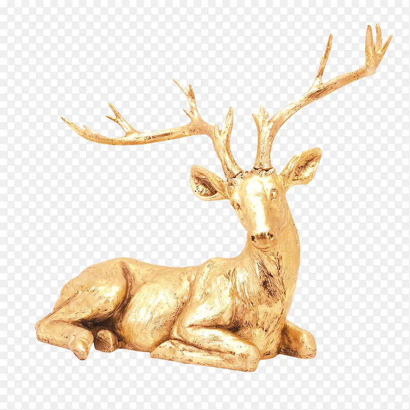 金色小鹿雕塑