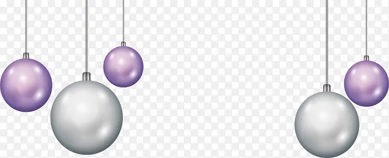 紫色圣诞球挂饰