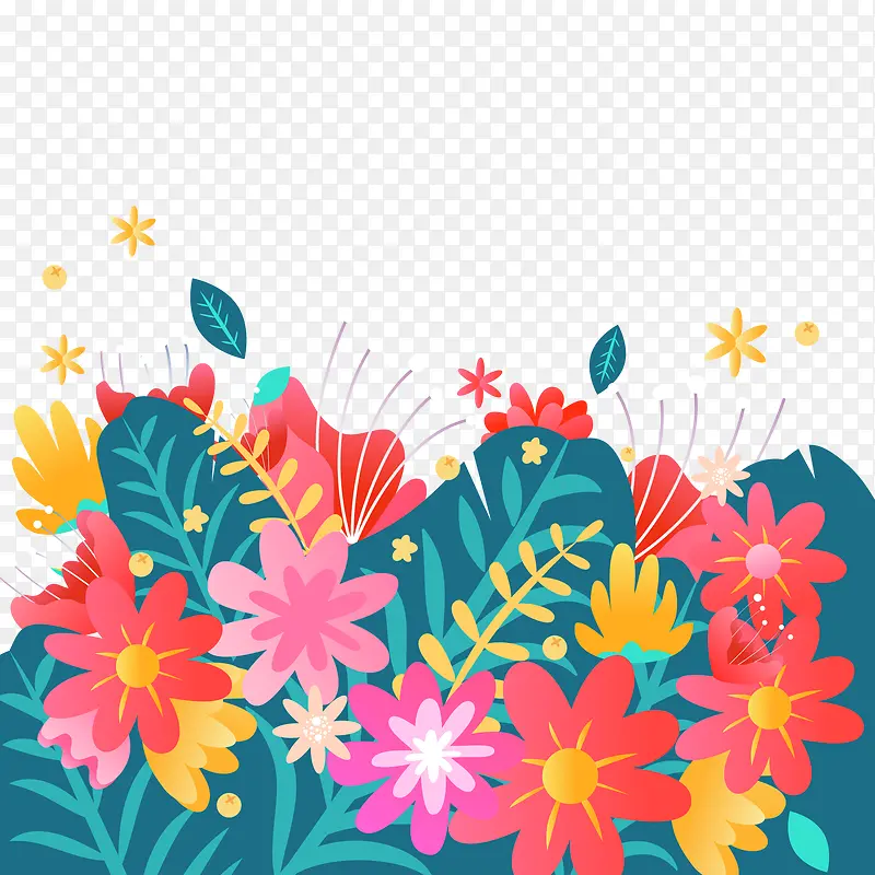 春季海报装饰植物设计