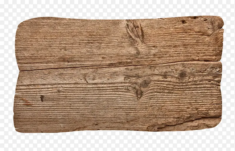 棕色带划痕裂纹的旧木块实物